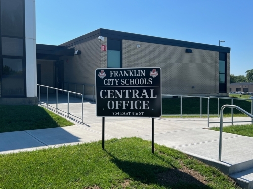 Franklin Central Office sign and entrance