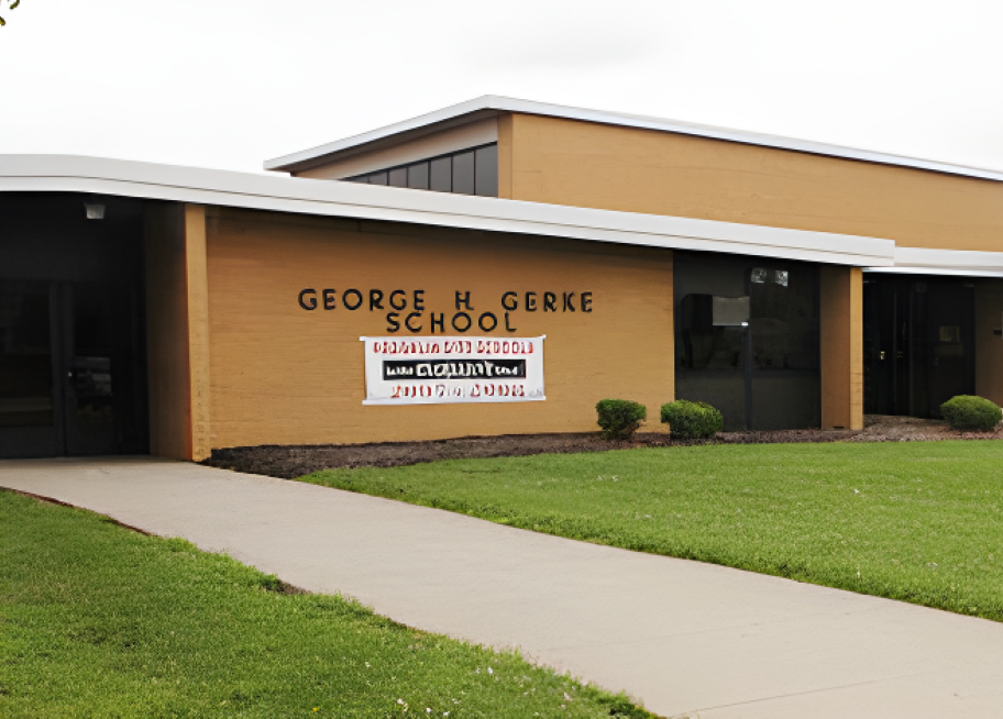 George H. Gerke School entrance